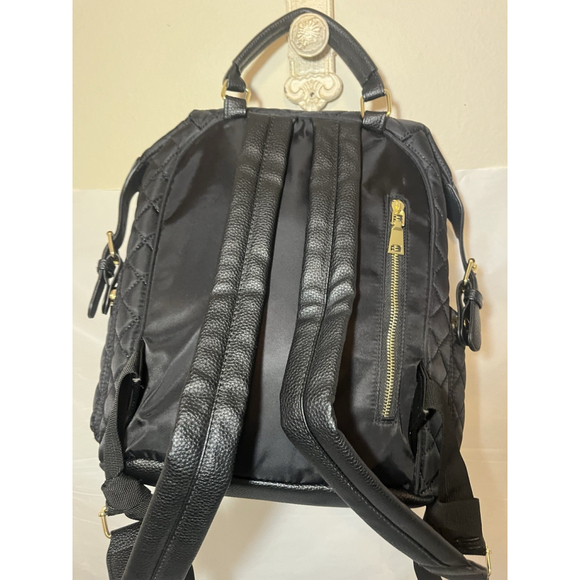 Tommy Bahama Black Quilted Backpack Laptop Purse Bag main image 8